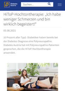 Diabetes Austria hat die Hochtontherapie getestet und Erfahrungsberichte gesammelt